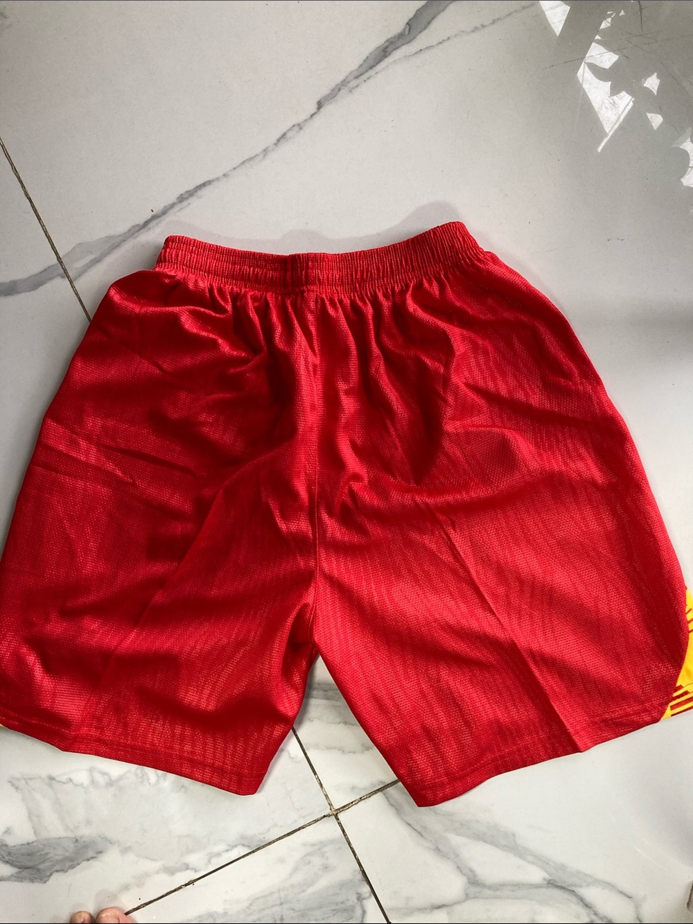 Men's Athletic Red Mesh Shorts